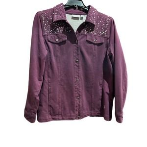 Dream Jeannes by Quaker Factory Jacket Studded Button Up Women’s large
